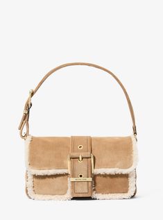 Colby Medium Suede Shoulder Bag Bag Michael Kors, Suede Moccasins, Center City, Michael Kors Shoulder Bag, Shearling Boots, Luxury Bag, Michael Kors Collection, Colby, Luxury Accessories