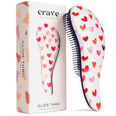 PRICES MAY VARY. The Original Glide Thru Hairbrush has firm, quality bristles that will not lose their shape! The best at removing Knots and Tangles - Ordinary bristle brushes work against the hair, basically ripping through and pulling out the knotted hair instead of gently separating it! But the unique cone shaped plastic bristles work to separate the hair sideways instead of down, gently unraveling even the toughest tangles Perfect for Kids - No more fits when it's time to get ready to go out Best Brush For Curly Hair Natural, Detangler Brush, Long Dreads, Increase Hair Growth, Detangling Hair, Detangling Hair Brush, Detangling Brush, Hair Brushes, Hair Detangler