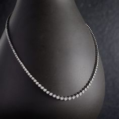 Brand New In Box 16” Long. Graduates From 1/8” - 3/16” Wide. Figure 8 Natural Diamonds, Color: I-J, 51 Diamonds, 1.50 Carats Total Weight. Real Diamond Necklace, Figure 8, Real Diamonds, Womens Jewelry Necklace, Natural Diamonds, Diamond Necklace, 50 %, Jewelry Necklaces, Diamonds