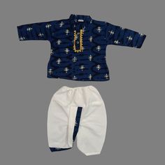 This traditional Royal Blue Rayon Kurta and Cotton Dhoti  Dress will surely add charm to your cute boy. SALES PACKAGE- 1 Kurta, 1 Dhoti FABRIC-   Rayon - Soft Cloth for baby.  OTHER DETAILS-  It has a soft elastic belt for convenient fitting on the waist.                                    Delivery time ranges between 11 - 18 working days. we provide a Express Shipping Also 5-7 days with Extra charge, You may choose in shipping Option. * You May Conversation With Me if You have any doubt. Thank you so much to visit my shop. Rajesh Bansal owner of Rajasthani Dresses Cotton Sets With Motifs For Eid, Eid Cotton Sets With Motifs, Blue Sets With Printed Motifs In Traditional Drape, Indigo Block Print Sets For Diwali, Blue Printed Sets For Navratri, Blue Sets With Printed Motifs For Diwali, Blue Printed Motifs Sets For Navratri, Blue Sets With Printed Motifs For Navratri, Festive Indigo Sets With Block Print