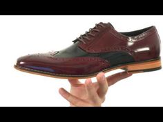 Stacy Adams Tinsley Wingtip Oxford - zappos.com Patent Leather Wingtip Oxfords For Business Casual, Brown Patent Leather Wingtip Oxfords, Patent Leather Wingtip Oxfords, Fitted Wingtip Oxfords In Patent Leather, Wingtip Oxford, Polished Look, Walk On, Product Reviews, Dress Shoes Men