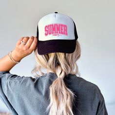 Looking for a cute hat to wear? Make sure to check out our foam trucker hats. These hats are one size fits most with an adjustable back snap and are the perfect addition to any casual outfit. Taco Hat, Safari Hat, Cute Hat, Black Crown, Scarf Hat, Cute Hats, Hat Shop, All White, One Size Fits All