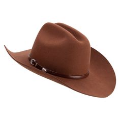 Unisex 3" Brim Cowboy HatMade of 100% Wool.Two sizes M (57).Fitting up to M.A 3" cowboy brim with 2 humps.Has a silver buckle leather band with an elastic tie in crown.Adult/Unisex.A great hat for any cold weather event or any casual evening.14(W) X 15.5(L) X 4(H) inches.All Seasons.Dry Clean Only.Imported. Western Style Adjustable Top Hat For Outdoors, Brown Curved Brim Top Hat For Ranch, Adjustable Brown Top Hat For Ranch, Western Hat With Adjustable Fit And Curved Brim, Fitted Solid Color Hat Bands For Rodeo, Western Style Top Hat With Adjustable Short Brim, Adjustable Fit Flat Brim Hat For Rodeo, Adjustable Country Hats For Western-themed Events, Brown Top Hat With Curved Brim For Rodeo