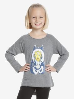 Cute as a snowflake but ready for the coldest winter // STAR WARS THE CLONE WARS AHSOKA HOLIDAY YOUTH RAGLAN Winter Graphic Print Raglan Sleeve Tops, Graphic Print Raglan Sleeve Winter Top, Clone Wars Ahsoka, Star Wars The Clone Wars, The Clone Wars, Her Universe, Geek Fashion, Clone Wars, Winter Coat