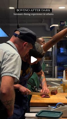 the men are preparing food in the kitchen for their customers to come home from work