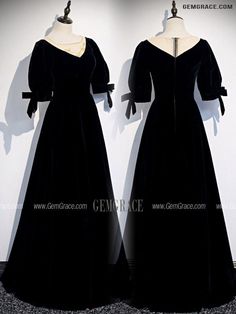 10% off now|Free shipping world-wide. Modest Long Black Velvet Formal Dress with Sequined Neckline at GemGrace. Click to learn our pro custom-made service for wedding dress, formal dress. View #FormalDresses for more ideas. Elegant Black Velvet Holiday Dress, Fitted Black Velvet Dress For Formal Occasions, Formal Floor-length Velvet Dress, Formal Velvet Floor-length Dress, Formal Velvet Evening Dress, Formal Velvet Dresses For Prom Season, Black Velvet Evening Dress For Holidays, Black Velvet Dress For Wedding, Black Velvet Dress For Formal Occasions