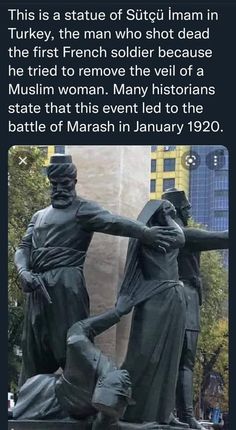 an image of a statue that is in the middle of a text message with caption