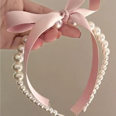 Super Cute And Stylish Ships In 5-10 Business Days Pink White Accessories, Crochet Hairband, Elegant Headband, Pink Headbands, Pink Accessories, Girly Accessories, Hair Decorations, Headband Styles