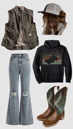 Outfit Necessities, County Fits, Outfit For Church, Country Fits, Carhartt Vest, Country Clothes