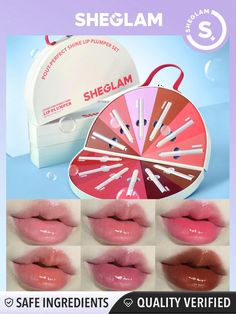 Multicolor  Collar     Embellished   Makeup Lip Plumber, Wax Roller, Sephora Skin Care, Makeup Sets, Lip Balm Set, Lip Cosmetics, Y2k Pink, Juicy Lips, Latest Makeup