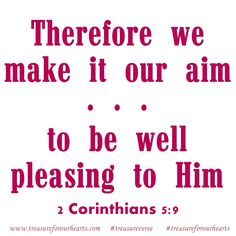 Aim to please Him . . when you feel low, have hope, life is good, when you are being attacked, whatever is happening . . Always choose to please Him! Lin

#treasureforourhearts #treasureverse #Godsword #Godspromises #2Corinthians59 #bibleverseoftheday 📖 Hope Life, Life Is Good, Life Is, How Are You Feeling