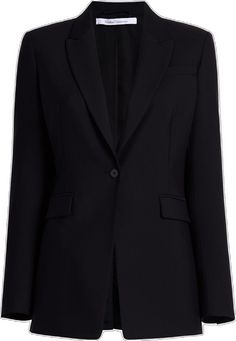 Black Wool Blazer With Concealed Fastening, Classic Black Blazer With Concealed Front Fastening, Classic Blazer With Concealed Front Fastening, Classic Long Sleeve Blazer With Concealed Fastening, Classic Blazer With Notch Lapel And Concealed Fastening, Classic Blazer With Concealed Front Fastening And Lapel Collar, Formal Winter Blazer With Concealed Front Fastening, Business Blazer With Concealed Front Fastening And Suit Collar, Classic Notch Lapel Blazer With Concealed Fastening