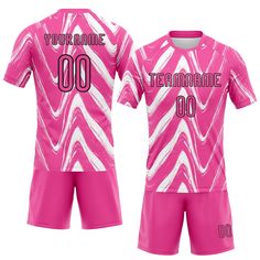 a pink soccer uniform with the number 00 on it