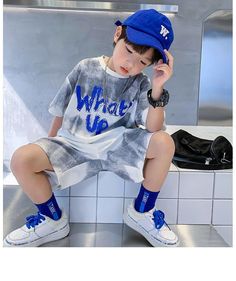 Sportswear 2-Piece Set - Bargainwizz Streetwear Boy, Boys Streetwear, Boutique Clothing Store, Boys Summer, Boy Fits, Boy Clothing, Boys Summer Outfits, Kids Boutique Clothing, Summer Suits