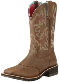 Ariat Cowgirl Boots, Brown Cowgirl Boots, Shop Boots Online, Boots Square Toe, Cowboy Boots Women, Beautiful Boots, Western Boot, Wide Boots, Footwear Design Women