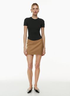 PREVAIL SKIRT Fall Stretch Pencil Mini Skirt, Stretch Pencil Mini Skirt For Fall, Sleek Fall Mini Skirt For Workwear, Fitted Asymmetrical Skirt For Office, Fitted Lined Pencil Skirt For Fall, Flattering Fitted Pencil Skirt For Workwear, Flattering Lined Skirt For Workwear, Sleek Fitted Mini Skirt For Fall, Sleek Relaxed Skirt For Fall