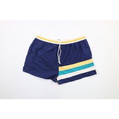 Vtg 90s Streetwear Mens XL Faded Striped Color Block Lined Shorts Swim Trunks Mens Shorts Has color fade. Rip on the inside liner Mens size XLarge Measurements are: 16 inches across the waist laid flat 2.5 inch inseam 15 inches from top to bottom Blue Cotton US Shipping is FREE Canada is $15 and International is $24 Check out my other items in my store! PR819 Vintage Blue Shorts For Streetwear, Retro Color Block Bottoms For Summer, Retro Color Block Swimwear, Retro Short Bottoms For Beach Season, Retro Short Beach Bottoms, Vintage Sports Bottoms For Summer, Retro Blue Swimming Bottoms, 90s Style Sports Shorts, Retro Blue Swim Bottoms