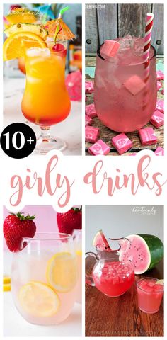 girly cocktails Girly Cocktails, Fruity Cocktail Recipes, Drinks Alcohol Recipes Easy, Fruity Mixed Drinks, My Heavenly Recipes, Girls Night Drinks, Cocktails To Make At Home, Fruity Alcohol Drinks, Drinks To Make