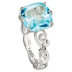 14 k solid gold ring with natural topaz and diamonds. November birthstone. Weight: 2.20 g. depends from size Central stone: Natural topaz Cushion cut, weight - approx 3.00 ct. in total, color - blue Clarity: Transparent with inclusions Surrounding stones: Diamonds: 0.02 ct (2 pieces x 0.01 ct), G/VS, round brilliant cut. Double Diamond Ring, Minimalist Diamond Rings, November Birthstone Ring, Statement Rings Diamond, Double Diamond, Modern Engagement Rings, Solid Gold Ring, Gold Moon, November Birthstone