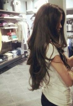 Long Hair Layers Brown, Hair Layers Brown, Layered V Cut Hair, Long Hair Layers, Rich Brown Hair, Hair Layers, Thought Daughter, Waist Length Hair, Silky Smooth Hair