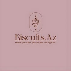 the logo for biscuits az is shown in brown and pink colors on a light pink background