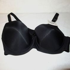 Emily Johnson Black Padded Underwire Bra 40d Nwt Full Coverage Black Bra With Medium Bust Support, Black Full Coverage Bra With Medium Bust Support, Black Full Cup Bra With Medium Bust Support, Classic Black Bra With Removable Pads, Classic Black Bra With Padded Cups, Black Full Cup Bra With Removable Pads, Classic Black Bra With Medium Bust Support, Black Full Cup Stretch Bra, Black Full Coverage Bra With Padded Cups