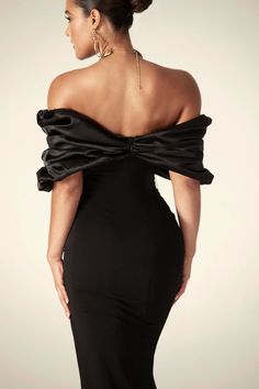 Creating a sculpted silhouette, ‘Persley’ is crafted from our weighty crepe with satin finishing and fits like a glove through the body before flaring out at the knees to a sweeping train. The corseted bodice keeps your torso cinched and fully supported and the way it dips to the front creates a perfect hourglass silhouette. The languidly sexy ruffle off shoulder collar finish the elegant feminine look .The pretty cups under ruffle shoulders are softly lined and underwired for full support and Satin Finish Corset Dress For Evening, Fitted Satin Finish Corset Dress For Cocktail, Fitted Silk Corset Dress For Night Out, Silk Fitted Corset Dress For Night Out, Evening Satin Mini Dress With Corset Back, Satin Mini Dress With Corset Back For Evening, Black Ruched Satin Corset Dress, Satin Finish Fitted Corset Dress For Evening, Evening Satin Finish Fitted Corset Dress