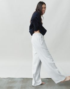 A grown-up jogger made from our signature structured, brushed-back organic cotton. The combination of the quality of the cotton - 410gsm - and the straight leg fit gives the JOGGER a tailored and effortlessly elegant shape. Designed to fit loosely through the leg and sit on the hip or just above depending your preferred silhouette. Side pockets and a drawstring waist with contrasting natural ecru cord give a polished ease. To pair with a matching SWEATSHIRT or HOODY. Athleisure Sweatpants With Straight Hem For Fall, Fall Sweatpants With Ribbed Cuffs And Straight Hem, Classic Pants With Straight Hem For Loungewear, Relaxed Fit Straight Leg Activewear For Fall, Classic Straight Hem Pants For Loungewear, Fall Lounging Joggers With Straight Hem, Fall Joggers For Lounging With Straight Hem, Relaxed Fit Sweatpants With Straight Hem, Fall Straight Leg Loungewear Activewear