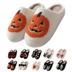 Step into the festive spirit with BERANMEY Cute Halloween Slippers for Women, featuring adorable pumpkin and bat prints that add a quirky and fun touch to your indoor footwear collection. Crafted from soft and plush materials, these slippers provide the ultimate comfort and warmth, making them perfect for keeping your feet cozy during the chilly season. Designed with a non-slip flat sole, these slippers ensure safe and secure footing on various surfaces, making them ideal for lounging at home. T Halloween Slippers, Slide Slippers, Slippers For Women, Slip On Pumps, Halloween Festival, Footwear Collection, Halloween Celebration, Womens Slides, Quirky Gifts