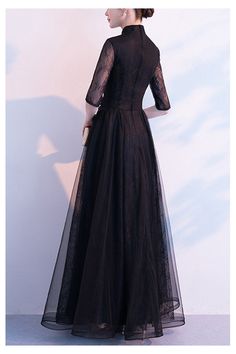 10% off now! special long black formal tulle evening dress with sheer sleeves online. Sheprom offers formal, party, casual & more style dresses to fit your special occasions. Black Evening Dress With Sheer Bodice For Banquet, Black Tulle Gown For Banquet, Formal Tulle Maxi Dress With Sweep Train, Black Tulle Dress For Formal Occasion, Floor-length Tulle Evening Dress, Black Dress With Sweep Train For Party Season, Floor-length Evening Dress With Sheer Sleeves For Banquet, Long Sleeve Tulle Evening Dress With Sheer Sleeves, Black Tulle Evening Dress For Prom Season