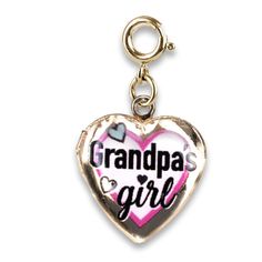 Gold Grandpas Girl Locket Charm - charmit.com Personalized Pink Jewelry For Father's Day, Personalized Pink Charms For Mother's Day, Pink Charms, Toddler Girl Accessories, Best Grandpa, Charm It, Cupcake Charms, Unicorn Charm, Disney Charms