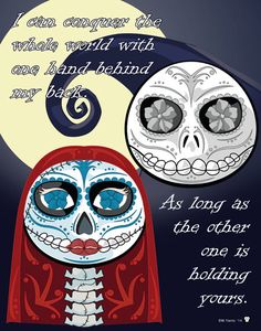 a skeleton with blue eyes and a red cape is shown in front of a full moon