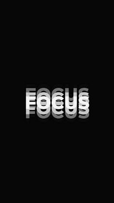 the word focus is shown in white and black