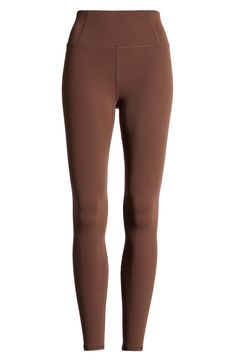 Work out or chill out in these smoothing high-waist leggings offered in an assortment of appealing hues. 24" inseam; 8 1/2" leg opening; 11" front rise; 14 1/2" back rise (size Medium) 79% polyamide, 21% elastane Machine wash, tumble dry By Free People; imported Never Better, Aerie Leggings, Brown Leggings, High Waist Leggings, Fp Movement, Fabric Gift Bags, Nordstrom Store, Fabric Gifts, Free Fabric