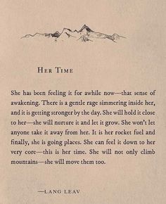 an old book page with the words her time