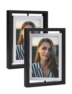 PRICES MAY VARY. 𝙑𝙚𝙧𝙨𝙖𝙩𝙞𝙡𝙚 𝘿𝙚𝙨𝙞𝙜𝙣 Our wooden picture frames feature a rotating and double sided design with two pieces of clear glass front. Each frame is available for 2 photos and can display two sides vertically and horizontally on the desk. It can display 5x7 photos for a full screen effect or smaller specimens for a floating effect, making it a great addition to any home. 𝙈𝙤𝙙𝙚𝙧𝙣 𝙎𝙩𝙮𝙡𝙚 Our wooden picture frames have a smooth line and simple design with a natural loo Lactation Room, Floating Picture Frames, Floating Frames, Wooden Picture Frames, Type Posters, Wooden Picture, Picture Hangers, Table Top Display, Black And White Design