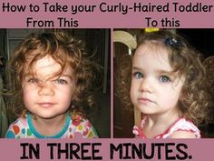 For Ena. How To Style A Curly-Haired Toddler's Hair In Three Minutes and with No Products! Curly Hair Toddler, Toddler Curly Hair, Head Hairstyles, Haircut Curly Hair, Thin Curly Hair, Haircut Curly