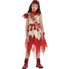 Scream Queens Costume, Blood Drip, Horror Costume, The Scream, Heart Crown, Fancy Dress Up, Scary Halloween Costumes, Queen Costume, Peplum Skirt