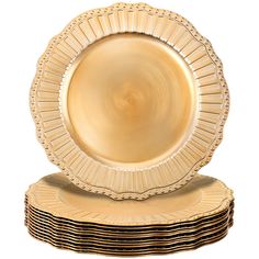 PRICES MAY VARY. 12 PCS round charger plates in soft gold. Size: 13" W x 0.5" H. The beaded trim added a nice touch of glam, and suitable for bridal cocktails, wedding, Thanksgiving, Christmas, New Year parties. Hand wash recommend. All these round charger plates are made of high quality plastic polypropylene material, thick and reusable. Please note that this is not designed for direct food touch. Easy care and reusable beaded charger plates, the smooth overall finish on surface make it look go Wooden Chargers, Table Chargers, Charger Plates Wedding, Gold Charger Plate, Thanksgiving Plates, Gold Chargers, Christmas Dinner Table, Dinner Table Setting, White Dinnerware