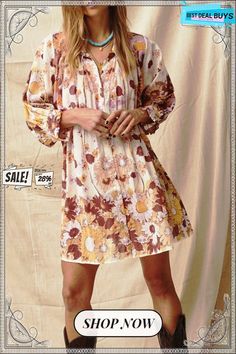 Floral Long Sleeve Shirt Chiffon Dress Knee-length Summer Chiffon Dress For Beach, Summer Knee-length Chiffon Beach Dress, Flowy Chiffon Dress For Spring Vacation, Casual Long Sleeve Chiffon Dress, Casual Summer Flowy Chiffon Dress, Bohemian Chiffon Dress For Spring, Summer Casual Flowy Chiffon Dress, Flowy Summer Casual Chiffon Dress, Bohemian Chiffon Spring Dress