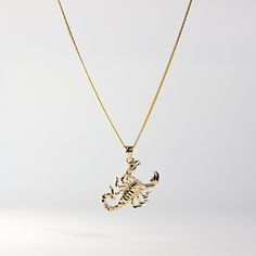 Extremely clairvoyant and intuitive, scorpios are often misunderstood for their incredible passion and power. This 14K solid gold scorpion pendant accurately represents the distinctive venomous aura of the scorpio. Intricate details showcasing all of its parts from the legs, its pedipalps, down to its highly venomous metasoma with a stinger. Scorpios naturally know that they want and are not afraid to go above and beyond to achieve it. We made sure you'll never be disappointed with this gold sco Gold Scorpion Necklace, Scorpion Jewelry, Gold Scorpion, Scorpio Jewelry, Scorpion Necklace, Scorpio Necklace, The Scorpio, Gold Aesthetic, Disney Jewelry