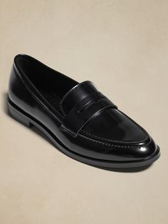 Leather Loafer | Banana Republic Factory Best Loafers, Gents Shoes, Mens Loafers Shoes, Comfortable Loafers, Loafers For Men, Black Dress Shoes, February 2023, Fashion Bug, Men Loafers