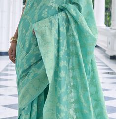 Mint Green Designer Heavy Embroidered Chikankari Party Wear Saree-Saira's Boutique Mint Green Fabric, Lucknowi Chikankari, Party Wear Saree, Wear Saree, Party Wear Sarees, Green Fabric, Saree Blouse, Fabric Color, Mint Green