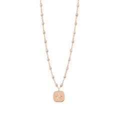 Gigi Clozeau - Miss Gigi Opal diamond necklace, Rose Gold, 16.5 Luxury Pearl Pendant Chain Necklace, Rose Gold Pendant Necklace With Single Cut Diamonds, Diamond Necklace With Pearl Charm As Gift, Diamond Necklace With Pearl Charm For Gift, Diamond White Necklace With Pearl Charm As Gift, Luxury Charm Necklaces With Diamond Accents, Rose Gold Pearl Pendant Necklace Fine Jewelry, Fine Jewelry Rose Gold Necklace With Pearl Pendant, Luxury Pearl Necklace With Delicate Chain