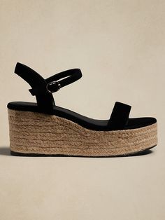 Platform Strappy Espadrille | Banana Republic Factory Trendy Affordable Zara Sandals, Platform Espadrilles Outfit, Savannah Outfits, Espadrilles Outfit, Platform Espadrilles, Banana Republic Factory, Summer Look, Summer Looks, Savannah