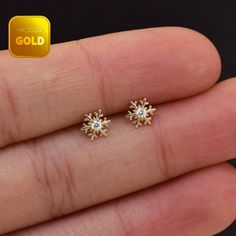 Metal: 14k solid gold, Available Gold color: Yellow gold  Guaranteed Authentic : 14k Solid Gold，Not Gold Plated or Gold Filled Stone:  CZ Thickness:0.82mm (20G) Stamp:14k ★Every ear is different, the length of backings that most suitable for your ear will depend on your ear thickness ★Titanium is a very safe metal, so we don't plate it, in order to avoid some people are allergic to the plating material. NOTE The item combined by 14k solid gold and implant grade titanium push in back,  packed in a beautiful Jewelry Box   SHIPPING ADDRESS All the orders will ship to the supplied address through your Etsy Order, Please leave your phone number,will give to carrier for safe deliver. We will not send and replacement parcels due to incomplete or inaccurate address.  PACKING ●Can be Gift packed in Gold Plated Tarnish Resistant Cartilage Earrings Gift, Gold Plated Cartilage Earrings As Gift, Gold Plated Pierced Cartilage Earrings For Anniversary, Internally Threaded Rose Gold Earrings, 14k, Gold Fine Jewelry Piercings, Tarnish Resistant, Gold Sterling Silver Cartilage Earrings Gift, Tarnish Resistant 14k Gold Filled Cartilage Earrings For Gift, Gold Single Cartilage Earring As Gift, Yellow Gold Sterling Silver Cartilage Earrings As Gift