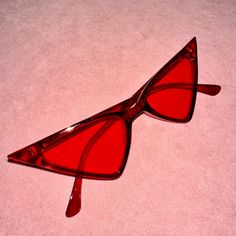 Acrylic Neon Red Brand New Red Y2k Accessories, Dark Red Sunglasses, Zero Aesthetic, Shades Aesthetic, Babs Seed, Luna Mothews, Coloured Sunglasses, Goblin Hoard, Werewolf Name