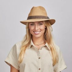 Boxcar | Womens Straw Sun Hat blends classic safari style with modern comfort. The debossed faux leather band and concho trim make it a stylish and durable choice for sunny outdoor days. Material: Lightweight Toyo Straw Shape: Safari Trim: Debossed Faux Leather Band with Concho Brim Size: 2 3/8” Crown Height: 4” Sweatband: AHM Velcro Imported Mexican Palm, Straw Cowgirl Hat, White Cowboy Hat, Brown Cowboy Hat, Hats For Big Heads, American Hat Makers, Leather Cowboy Hats, Black Cowboy Hat, Womens Straw Hats