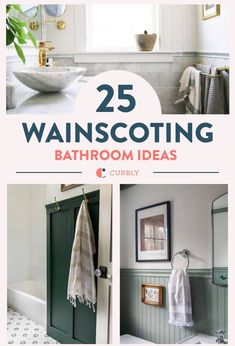 Brighten up your bathroom or add some bold flair with our list of bathroom wainscoting ideas. Find the perfect fit for your personal style. Wainscoting Ideas Bathroom, Bathroom Wainscoting Ideas, Modern Wainscoting Ideas, Bathroom Wainscoting, Black Wainscoting, Wainscoting Ideas, Beadboard Bathroom, Wainscoting Bathroom, Wainscoting Styles