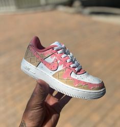 Perfect shoe for any occasion! Two Sweet / Sweet One / Birthday / Custom Air Force 1  * US Sizes from 3C-7Y * These are authentic Nike Air Force 1's * Hand painted using high quality Angelus paint and sealer  * Sealed for durability, but keep in mind these are painted so care still needs to be taken. * Made to order, processing time is 3-4 weeks (This is NOT including the time in the mail) * These are not made in a factory and I do not have any workers. These are made by me and only me so I give Cream Air Force 1, Custom Air Force 1 Ideas, Two Sweet Birthday, Angelus Paint, Nike Air Force 1s, Two Sweet, Air Force 1 Custom, Sweet Birthday, Custom Air Force 1